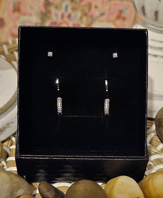S925 Sterling Silver Earrings Set